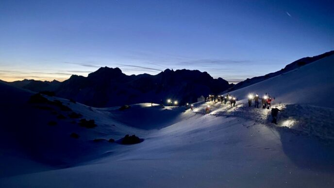 Una suggestiva immagine della gara