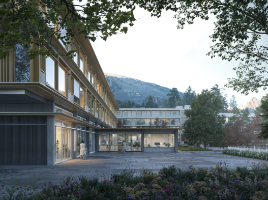 Un rendering del futuro nuovo Polo socio-sanitario